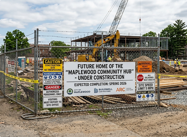 Construction Site Signs — Job Site Signage, Hoarding Graphics, and Safety Signage