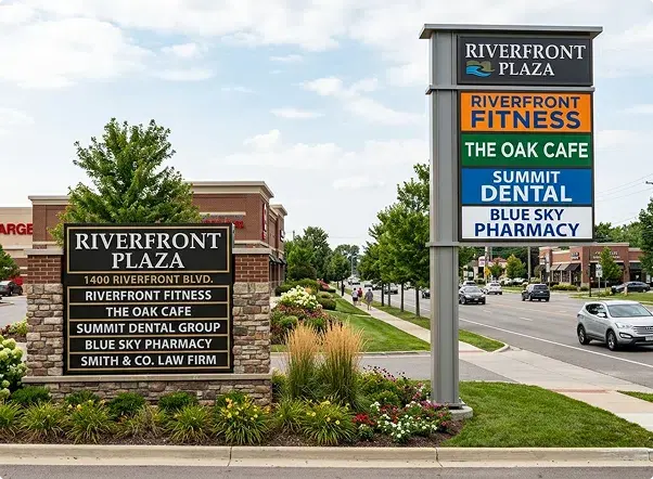 Custom monument and freestanding signs
